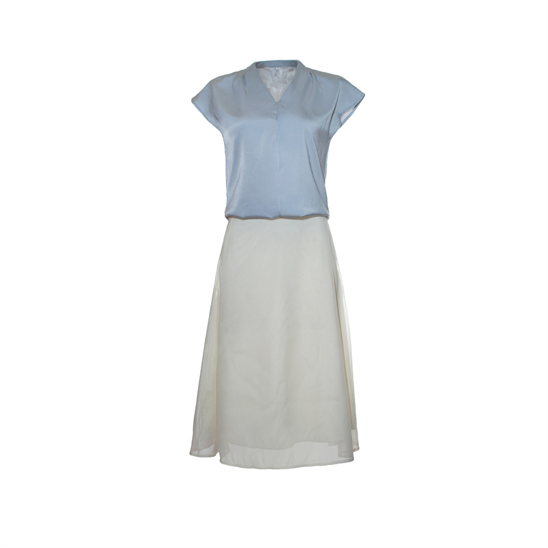 Summer Two-Piece Set with Top and Skirt - Light Mature Style - Image 5