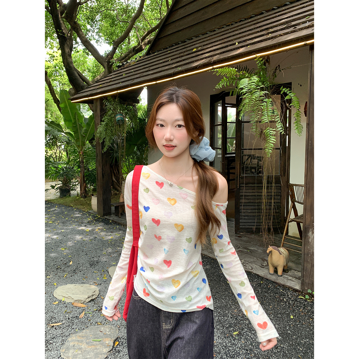 Women's Heart Print Long Sleeve Sun Protection Top Summer 2026 - Image 5