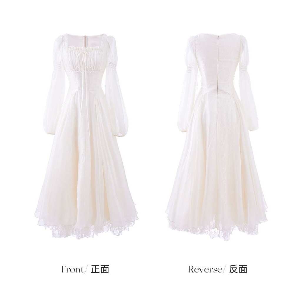 Blovelan Moonlight French Square Neck Princess Dress - Image 5
